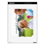 Modern Flower Printed Wood Personalized iPad Skin
