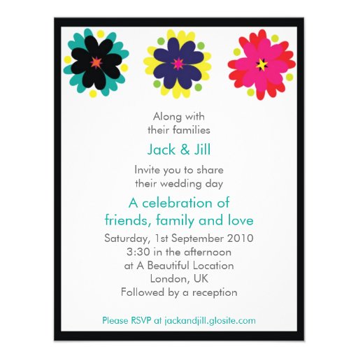 Modern Flowers 4.25x5.5 Invite