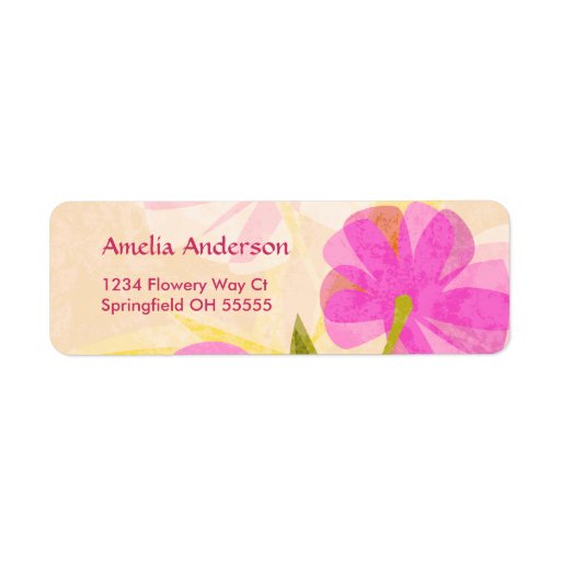 Modern Flowers Return Address Labels
