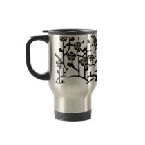 Modern Flowers Travel Mug by litabug Modern Flowers Travel Mug