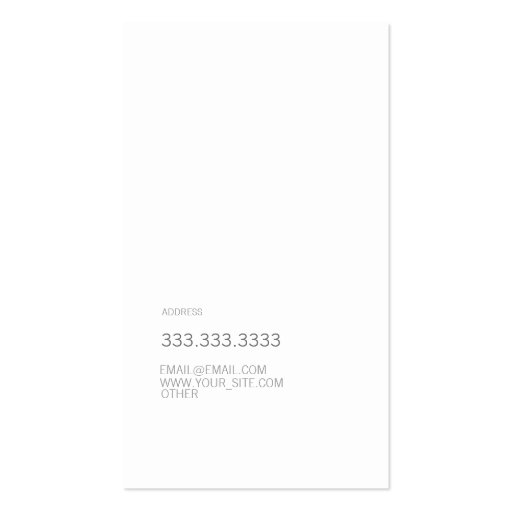 Modern font in two colors with business card template (back side)