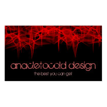 modern fractal red fire bussiness card business cards