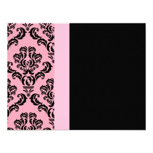Modern French Damask Bridal Shower Invitations