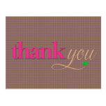 Modern Fun Colours Thank You Postcard