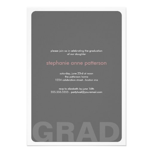 Modern Fun Grad Photo Card Graduation Party