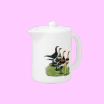 Modern Game Roosters teapots