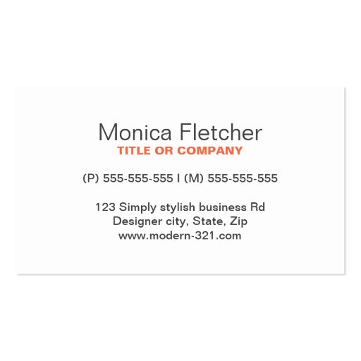 Modern generic simple elegant personal business cards (front side)