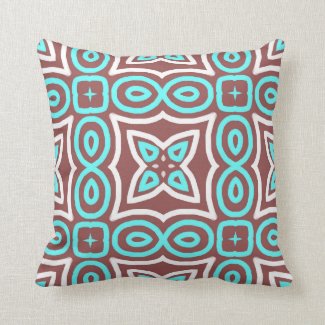 Modern Geometric Pattern Marsala Throw Pillows