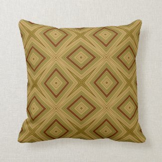 Modern geometric pattern olive and beige pillows