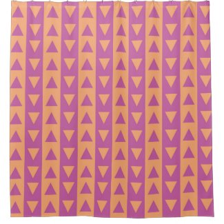 Modern Geometric Triangle Pattern Pink Orange