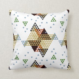 Modern Geometric Triangles Pillow
