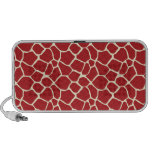 Modern Giraffe Print Doodle Speaker (cranberry)