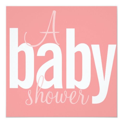 Modern Girl Baby Shower Invitations Modern Girl Baby Shower Invitations