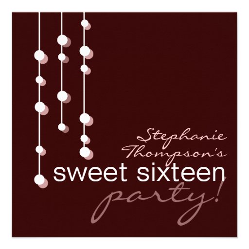 Modern Girl Sweet 16 Birthday Party Invitation