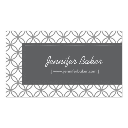 Modern Glamour Pattern for Designer/Boutique/Salon Business Cards (front side)