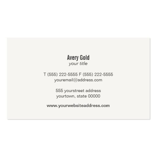 Modern Gold Circle Suede Look Business Card Templates (back side)