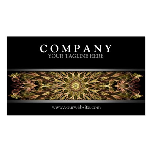 Modern Gold Copper Mandala Business Card Template