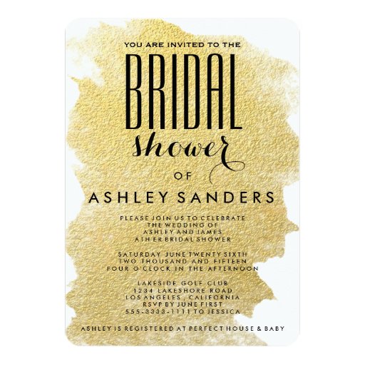 modern_gold_foil_bridal_shower_invitation ...