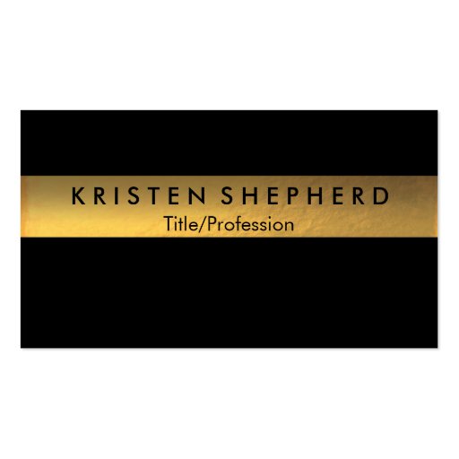 Modern Gold Foil Business Cards Black and Gold