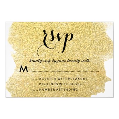 MODERN GOLD FOIL RESPONSE CARDS