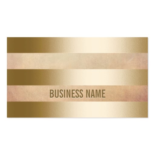 Modern Gold Foil Stripes Business Card (front side)