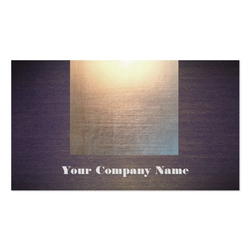 Modern Gold Glow and Wood Look Business Card (front side)