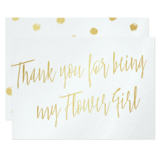 Flower Girl Thank You Cards | Zazzle