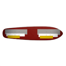 Modern gold white and gray rectangles on burgundy custom skate board