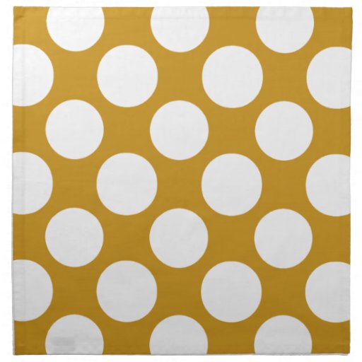modern_gold_white_polka_dots_pattern_cloth_napkin ...