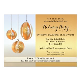 Modern Golden Design Holiday Party Invitation