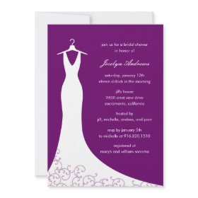 Modern Gown Bridal Shower Invitation