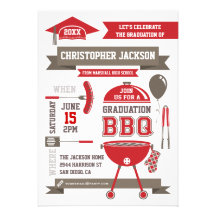 Modern Gradation BBQ Invitation