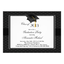 Modern Graduate Cap & Tassel Graduation Party Card