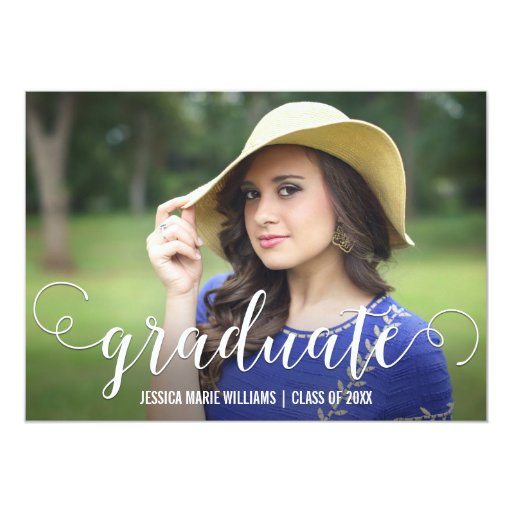 Modern Graduation Party Invitations (front side)