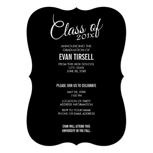 Modern Graduation Photo Announcement and Party