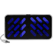 Modern graphic art Black and Blue doodle speakers doodle