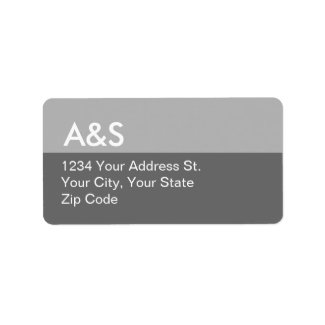 Modern Gray Address Labels label