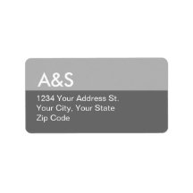 Modern Gray Address Labels