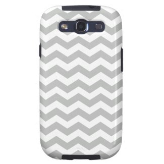 Modern Gray and White Chevron Galaxy SIII Cover