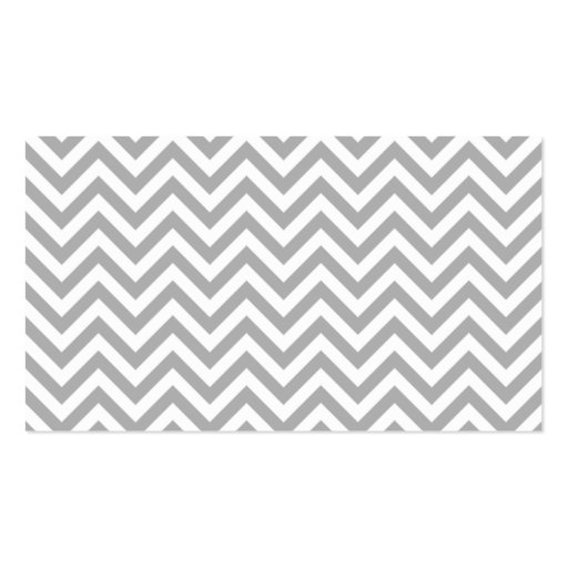 Modern Gray and White Chevron Pattern Business Card Template (back side)