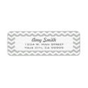 Modern Gray Chevron Address Lables Return Address Label