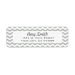 Modern Gray Chevron Address Lables Return Address Label
