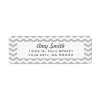 Modern Gray Chevron Address Lables labels