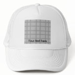 Modern gray grid pattern hats