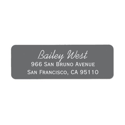 Modern Gray Labels Zazzle