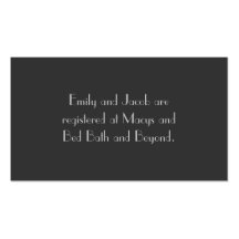 Modern Gray Monogram Registry Insert Cards Business Card