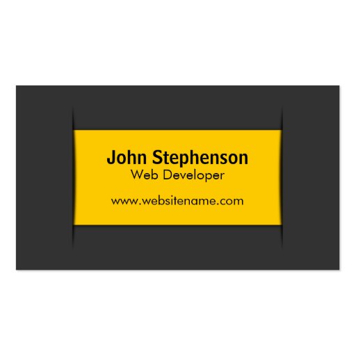 Modern Gray Yellow Business Cards