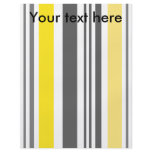 Modern gray yellow pink stripes flyers
