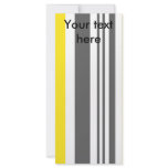 Modern gray yellow pink stripes rack cards