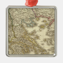 Modern Greek Islands, Albania, Macedonia Christmas Tree Ornament
